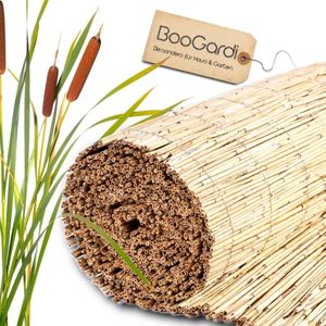 BooGardi Rieten schuttingmat 140x600cm naturel privacy schutting van riet - tuinafscheiding rieten schutting - privacy scherm mat - balkon privacy scherm - rietmat