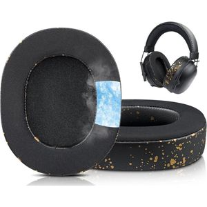 Vervangende Oorkussens voor Razer BlackShark V2 Pro 2023 (niet passend op 2020 Model) - Zwart Goud, Gaming Headset Cooling Gel Earpads met Hoge Dichtheid Geluidsisolatie Schuim