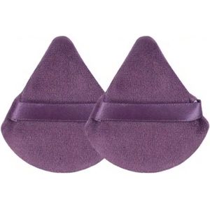 GEAR3000® powder puff - powder puff driehoek - triangle poederdons - make-up sponsje - paars - 2 stuks