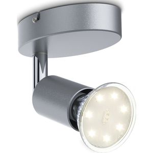 B.K.Licht - Wandspot - wandlamp - plafondspots met 1 lichtpunt - draaibar - met GU10 fitting  - spotjes - incl. GU10 - 3.000K - 250Lm - 3W