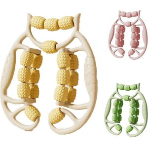 Massager - Diepe weefselmassageroller - Voor benen, dijen en rug - Cellulitis- en spierontspanner - Professionele ronde massager - Voor thuisfitness en spierherstel - Geel