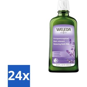24 x WELEDA - Ontspanningsbadmelk - Lavendel - 200 ml - Lavendel Badmelk - Ontspanningsbad - Aromatherapie - Natuurlijke Badproducten - Weleda