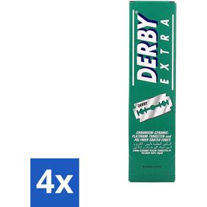 Derby Professional - Double Razor Blades - Scheermesjes - Glad Scheerresultaat - 100 Mesjes - Voordeelverpakking - 4 stuks