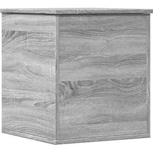 vidaXL - Opbergbox - 40x42x46 - cm - bewerkt - hout - grijs - sonoma - eikenkleurig