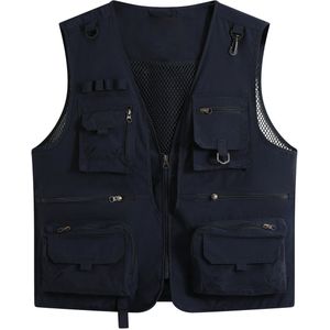YOUTHUP Herenvest met meerdere zakken - Mesh voering - S
