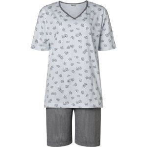 Lunatex - dames shortama 124171 - blauw - maat L