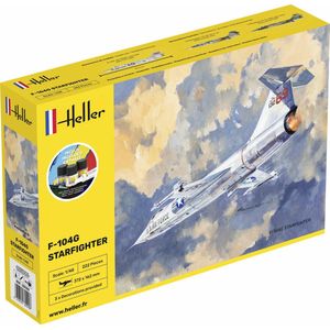 1:48 Heller 35520 F-104G Starfighter - Starter Kit Plastic Modelbouwpakket