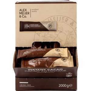 Instant Cacao Sticks Grote Displaydoos 100 Zakjes van 20 gram Alex Meijer