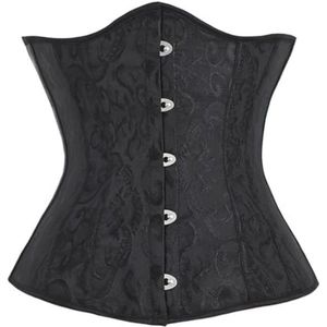 Onderbuste Satijnen Korset met Vetersluiting - Taille Cincher en Vormend Ondergoed voor Dames