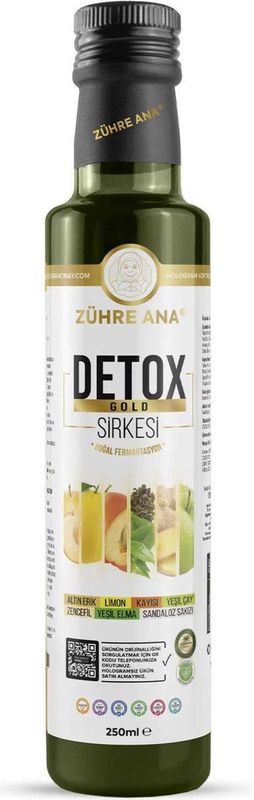 Zühre Ana Detox Gouden Azijn Natuurlijke Fermentatie 250 Ml