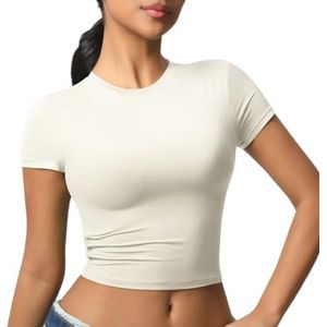 Sport T-shirt voor Vrouwen - Ademend en Functioneel Crop Top voor Hardlopen, Yoga, Fitness en Casual
