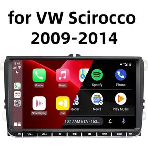 auto navigatiesysteem9 inch Android 11 auto middenbeheer met CarPlay / GPS-navigatie / achteruitrijcamera voor Volkswagen Scirocco 2009-14