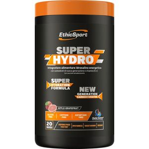EthicSport - Super Hydro - 500 g - apple & grapefruit smaak - Hydratatie & Energie in één mix - Cognitieve functies, vetstofwisseling en algehele welzijn willen ondersteunen - elektrolyten