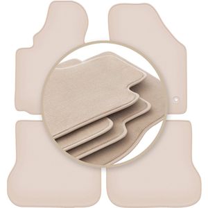 PREMIUM beige vloermatten voor: Volkswagen Caddy 2K minivan 2004-2010