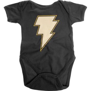 DC Comics Black Adam Baby romper -6 maanden- Lightning Logo Zwart
