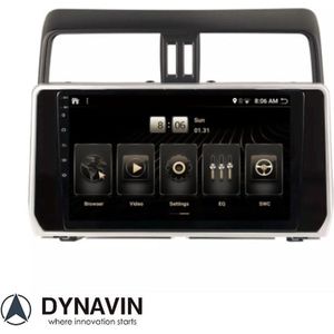 Dynavin Navigatie Toyota Landcruiser 150 carkit android 13 draadloos apple carplay android auto DSP overname