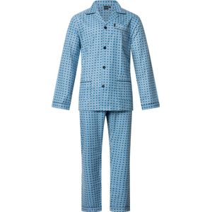 Gentlemen Heren Flanel Pyjama Blauw met print- maat 64
