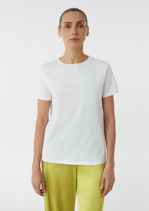 Shirt - Jersey - Motiefprint - Ronde Hals - Kwartmouw