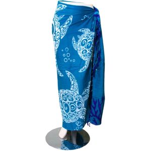 Om Namaste - Sarong - Tribal - Aqua Blauw - Zeegroen - Rayon