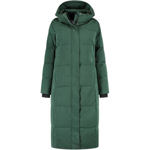 Travelin' Freya Dames - Puffer winterjas - Getailleerd - Donkergroen