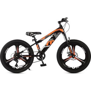 Cyclux New Fashion Bike Jongensfiets Mtb 22 Inch 7 Speed Shimano Oranje