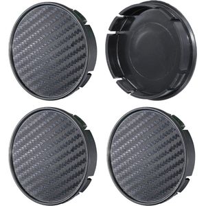 Set van 4 Wieldoppen - Carbon Zwart (60 mm)