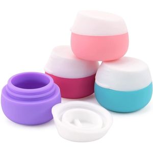 4 stuks Reis Cosmetica Potjes met Deksel - Lege Zalfpotjes - Siliconen Reisflesjes Set Handbagage - Reisflacons Navulbaar - 20 ML