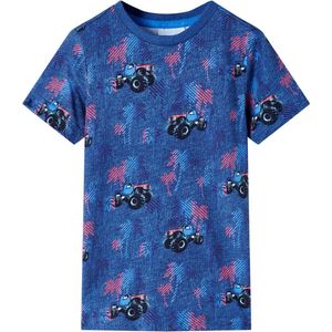 vidaXL - Kindershirt - 128 - gemêleerd - donkerblauw