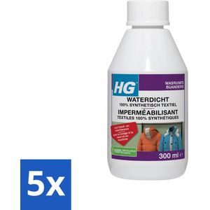 HG Waterdicht voor 100% Synthetisch Textiel 300 ml - Bulkverpakking - 5 stuks