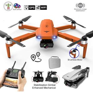 LUXWALLET Libra4 – FPV Drone Quadcopter - 25.2Km/h – WiFI GPS 1.2 KM – 2-As Gimbal - Full HD Camera - Oranje