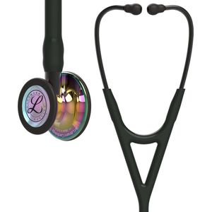 Littmann Cardiology IV, Zwarte slang / High Polish Rainbow borststuk / Smoke steel en oorbeugel