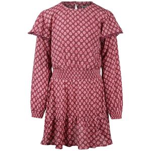 No Way Monday Meisjes Jurk - Burgundy