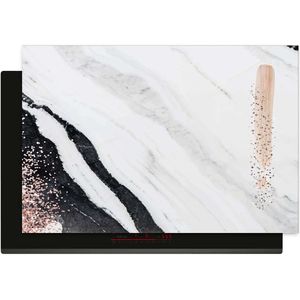KitchenArt - Marble Blush - Inductie Beschermer - 77x51 cm - Kookplaat Beschermer - Afdekplaat voor Inductieplaat - Beschermmat Inductiekookplaat