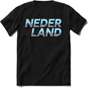 Nederland - Licht Blauw - T-Shirt Heren / Dames  - Nederland / Holland / Koningsdag Souvenirs Cadeau Shirt - grappige Spreuken, Zinnen en Teksten. Maat 3XL