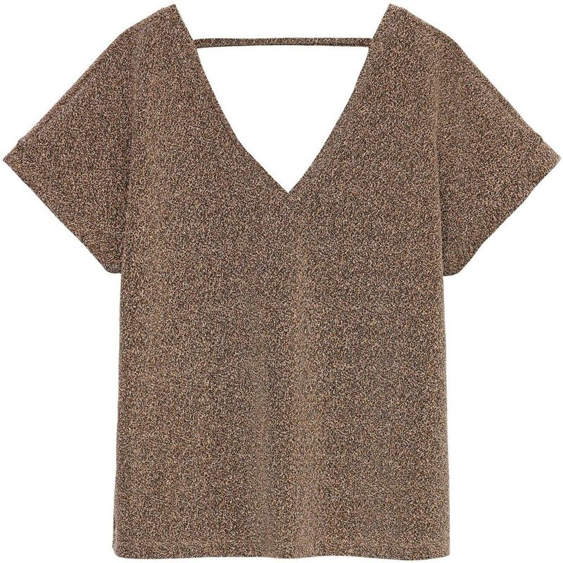 Shirt met pailletten VERO MODA. Polyester materiaal. Maten XS. Beige kleur
