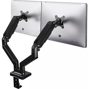 Monitor arm 2 schermen-Verstelbaar - Draai, Kantel en Zwenkbaar - Dubbele Monitor Beugel- Bureau standaard-14-32 inch-Zwart