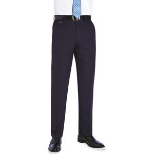 Brook Taverner Mars Flat Front Trouser BT8648 - Navy - 38 EU (30 UK)