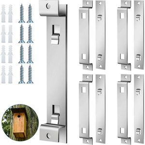 Vogelhuisbeugels montageaccessoires set van 4 - stabiel roestbestendig gegalvaniseerd staal - inclusief schroeven - voor het bevestigen van vogelhuisjes en nestkasten