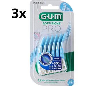 GUM Soft Picks PRO Small – 3 x 60 Stuks - Voordeelverpakking