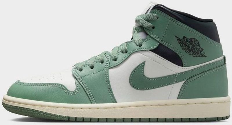 Air Jordan 1 Mid - Groen/Wit - Dames Sneaker