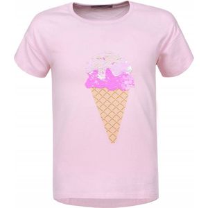 Shirt ice cream roze maat 98