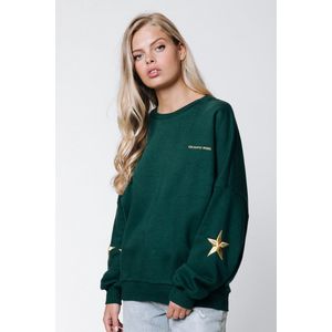 Colourful Rebel Star Embro Dropped Shoulder Sweat - XS