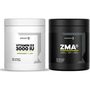 Body & Fit Vitamine D3 & ZMA - Multivitamine - Voedingssupplement - Vitaminen en Mineralen - 180 Capsules
