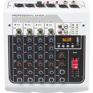 6-kanaals DJ-mengpaneel met USB, MP3 en Bluetooth voor live optredens en karaoke