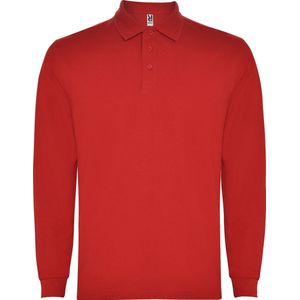 Rood Poloshirt Effen met lange mouwen Carpe merk Roly maat M