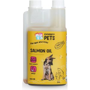 Excellent Dog Zalm Olie -  Geeft een prachtige glanzende vacht, zorgt voor soepele gewrichten en ondersteunt het immuunsysteem - Geschikt voor honden - 500 ml