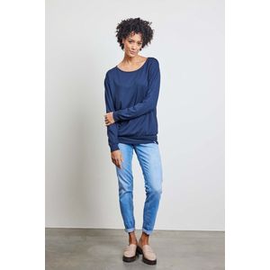 DIDI Dames Long loose tee in dark blue maat 42