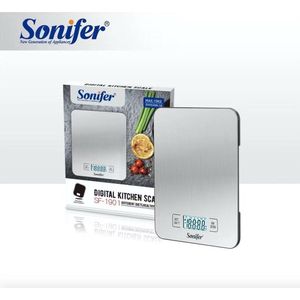 SONIFER SF1901 Keukenweegschaal Digitaal Oplaadbaar - Precisie Weegschaal Keuken - Food Kitchen Scale - Grammen Eet Kookweegschaal- 15 kg