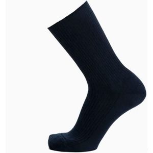 Niet-comprimerende (geschikt voor diabetici dankzij de speciaal gebreide drukvrije boord) - Herensokken - Maison Broussaud - Marine blauw - Katoen/Polyamide/Elasthan - Maat 43/46 - Een sok die steunt zonder te knellen!