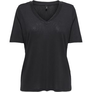 ONLY - Dames t-shirt - Maat XS - Vrouwen - Rood - Viscose